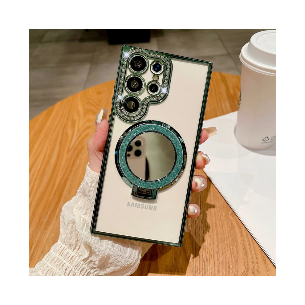 (, For Samsung S25ultra) For Samsung S24 S25 Ultra Mirror Magsafe Case For Green 931288194399