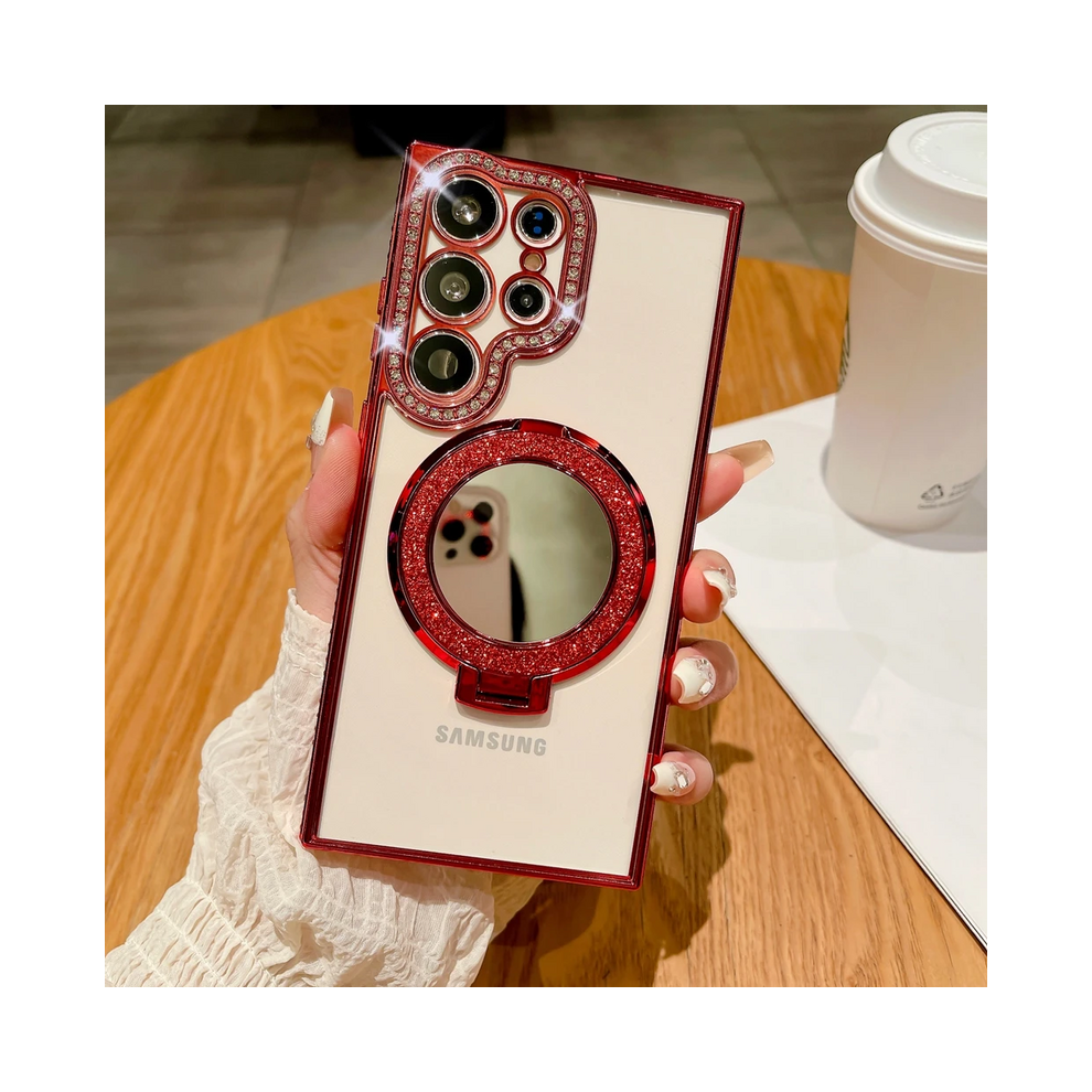 (, For Samsung S22) For Samsung S24 S25 Ultra Mirror Magsafe Case For Red 931288195983