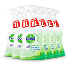 Dettol Antibacterial Disinfectant Spray Lime & Mint 6-Pack (6x1L) - All-Purpose Bathroom Cleaner, Household Cleaning Solution, 6L Total