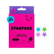 Starface Party Pack BIG PACK Hydro-Stars Kleurrijke hydrocollo?e puistjespleisters absorberen vocht en verminderen roodheid Leuke stervorm (96 stuks)