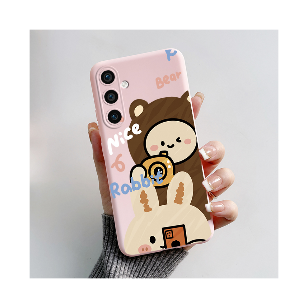 (Pink-L01, For Galaxy S23) For Samsung Galaxy S23 FE Case S23 Plus Cute Rabbi-image-OPC-PGF6NJG-NEW