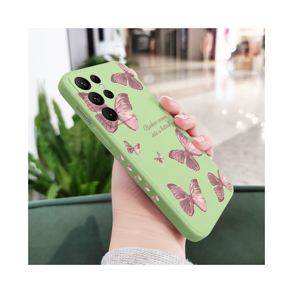 (Light Green 2, For S23) Red Blue Butterfly Phone Case For Samsung Galaxy S-image-OPC-PGF6Q6Y-NEW