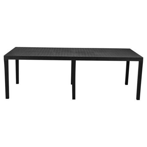 (Antharcite) Large 10-Seater Plastic Adjustable Garden Table