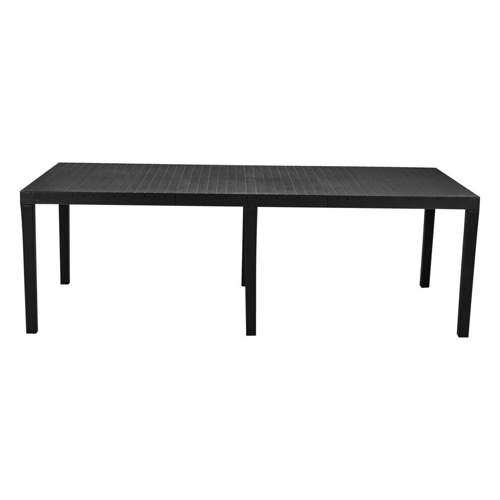 Urbn-Garden (Antharcite) Large 10-Seater Plastic Adjustable Garden Table Black