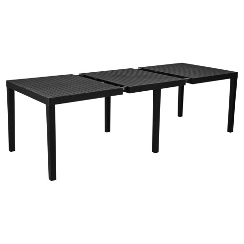 (Antharcite) Large 10-Seater Plastic Adjustable Garden Table 2