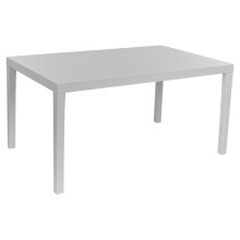(White) Large 10-Seater Plastic Adjustable Garden Table