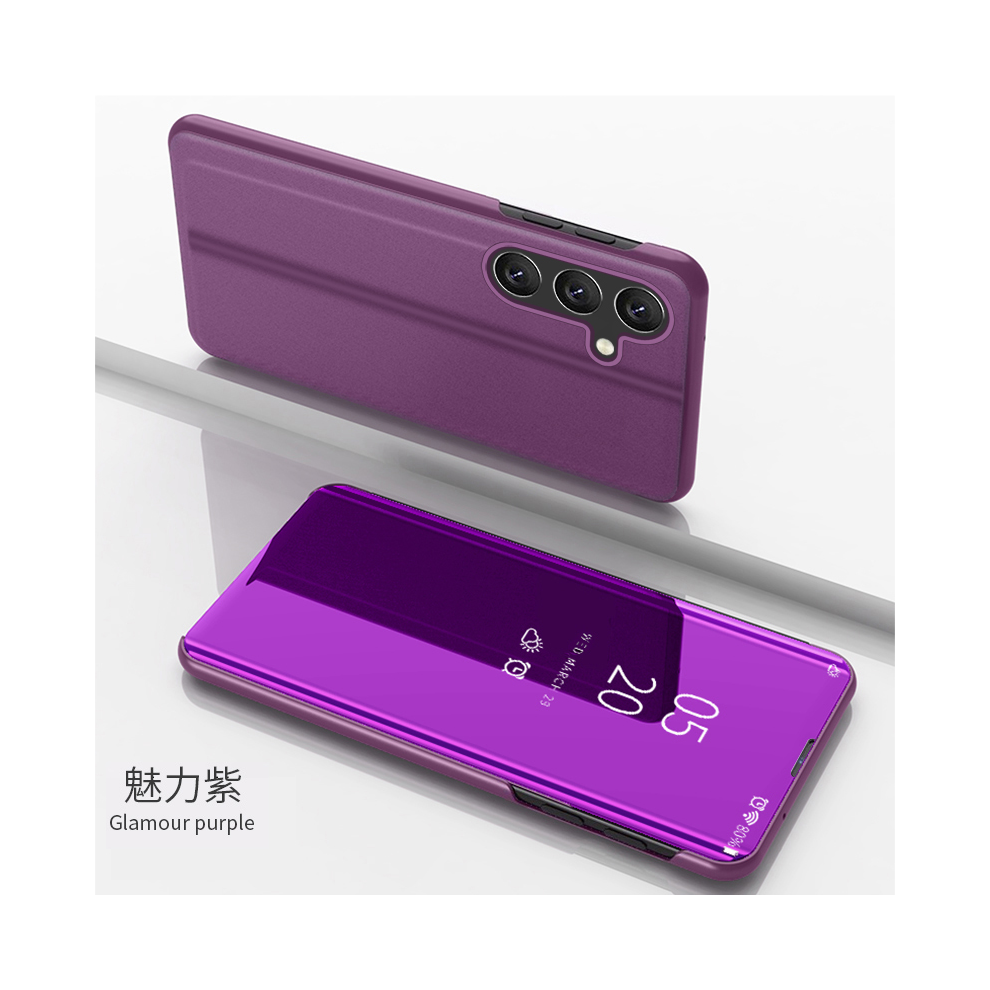(purple, For Galaxy A15) For Samsung A15 Case Luxury Flip Stand Clear View-image-OPC-PGF6RKR-NEW