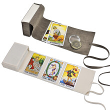 knana 3stk Velvet Tarot Bags S?t - Tarot Cards Holder Taske Tarot Card Lommer Tarot B?retaske til Tarot Cards og Oracle Decks - White&Gray