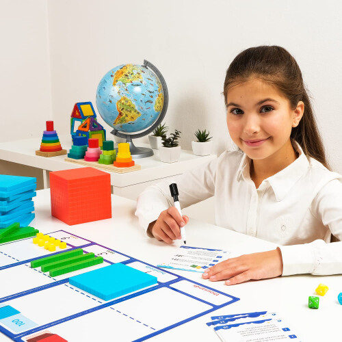 Simply magic 141 PCS Base Ten Blocks for Math - Math Manipulatives K-3 Unit Blocks 1st 2nd 3rd Grade Counting Blocks - Kindergarten Set Math B 2