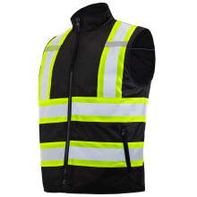 JORESTECH Vysoko reflexn    obojstrann    izolovan    bezpecnostn    vesta s reflexnou dvojfarebnou p   skou v s   lade s ANSI (extra velk   )