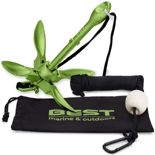 MOCLEAR Kit Ancora Per Kayak E Canoa - 1,6 Kg, Colore Rosso, Con Sistema Di Ancoraggio