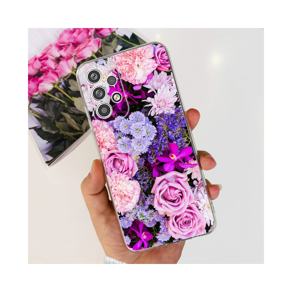 (, For Samsung A13) Silicone Case For Samsung Galaxy A23 4G 5G Cute Pa Purple 931288266997