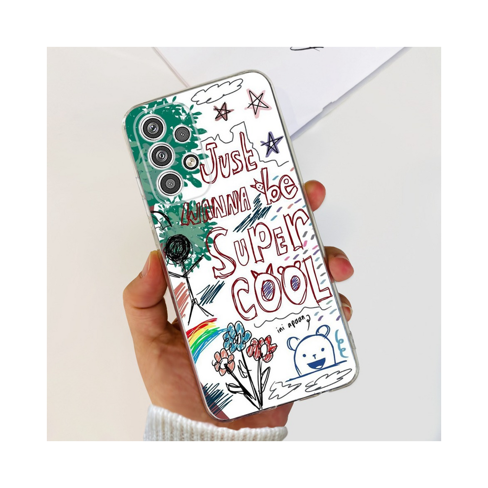 (, For Samsung A13) Silicone Case For Samsung Galaxy A23 4G 5G Cute Pa Pink 931288267178