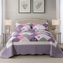HoneiLife Quilt Set King Size - 3 delar Mikrofiber Quilt Set Lttviktsverkast Vndbara tcken Retro sngverdrag King Quilt Sngklder Set All S