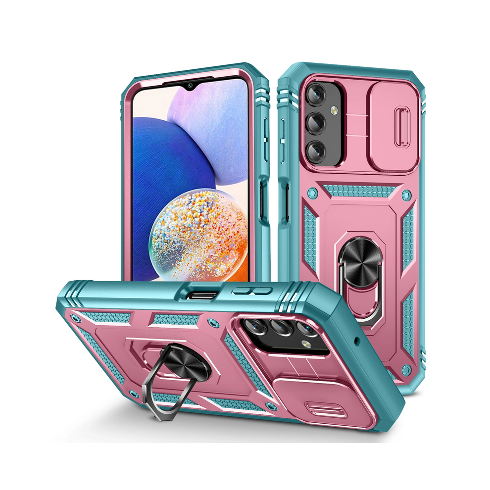 (Pink Green, For Galaxy A51 4G) Anti-Knock Hard Phone Armor Case For Samsung Galax Pink,Green 931288285295