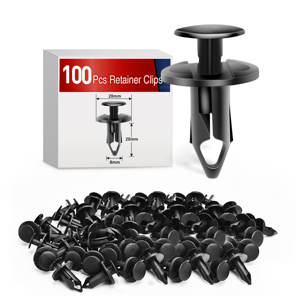 Nilight 100Pcs Bumper Rivet Clips For Gm 21030249 For Ford N807389s For Chrysler 6503598 Nylon Car Push Fastener Kits 9Mm Hole 2 Years Warranty 812227039417