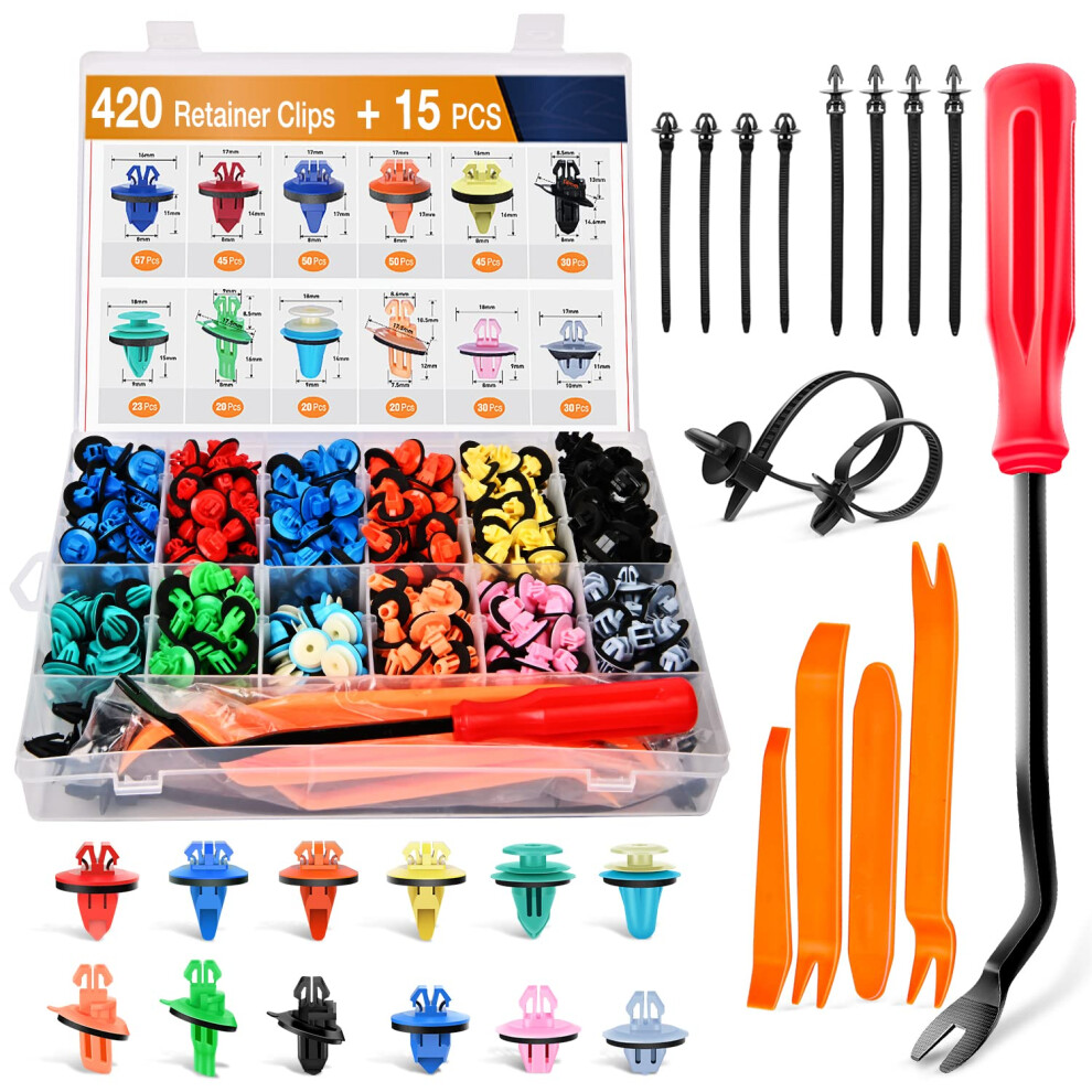 Gooacc 420Pcs Fender Moulding Clips Assortment Kit With Sealer Door Trim Panel Retainer For Toyota Lexus 12 Most Popular Sizes With Car Trim Removal T 812227039165