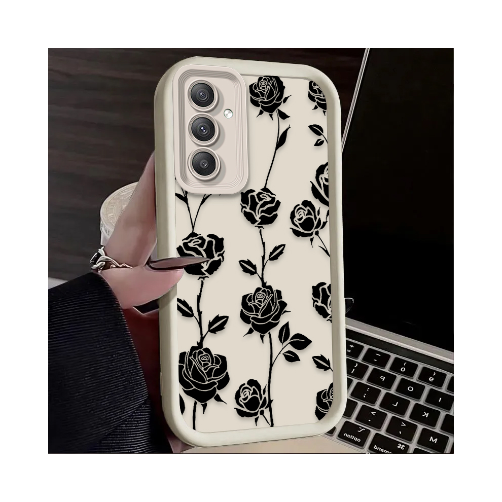 (2, Galaxy A11 EU) Black Flower Soft Phone Case for Samsung Galaxy A5-image-OPC-PGF72J9-NEW