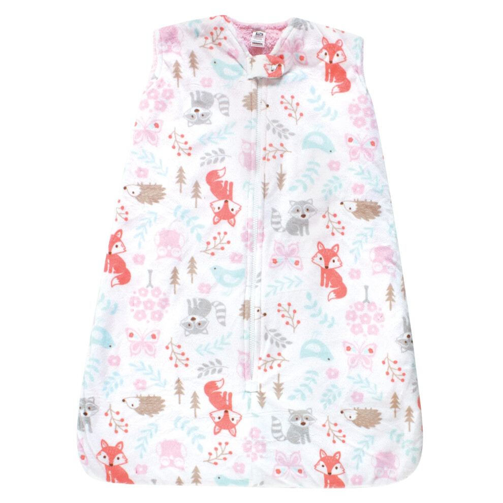 Hudson Baby Unisex Baby Nerz Mit Sherpa-Innenschlafsack, Decke, M Dchen, Woodland, 6 12 Monate-image