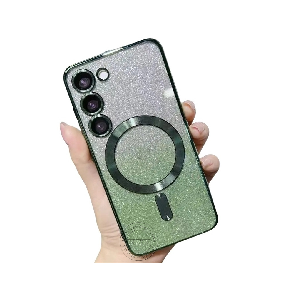 (, For Galaxy S20) Glitter Bright Cover For Samsung Galaxy S25 S24 S2 Green 931288281167