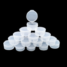 Zfyoung 50 stuks plastic cosmetische pot 5g / 5ml doorzichtige behuizing met klikdeksels draagbaar Reisopslag Cosmetische monsters Schoonheidsproduct