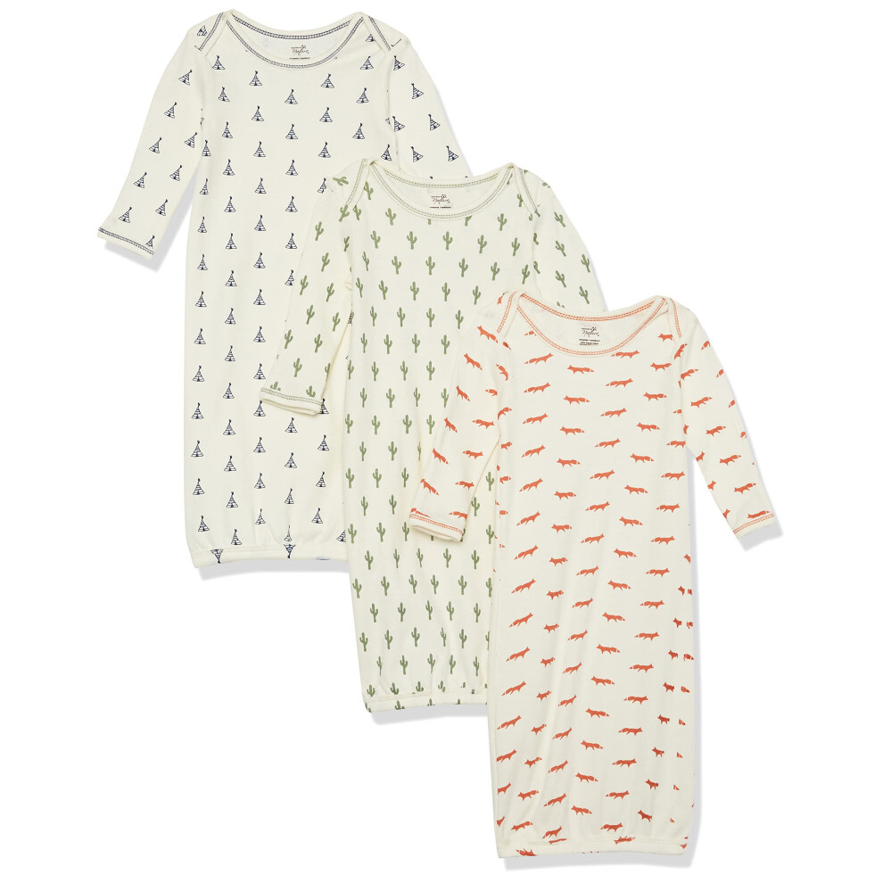 Touched by Nature Baby Organic Cotton Gowns  Prints Tribal  Preemie-Newborn-image-OPC-PFKN575-NEW