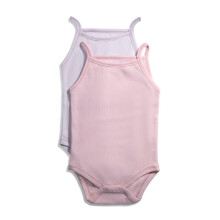 Feathers Baby Girls 100% bomuld super bl?d Onesies Bodysuits 2-Pack