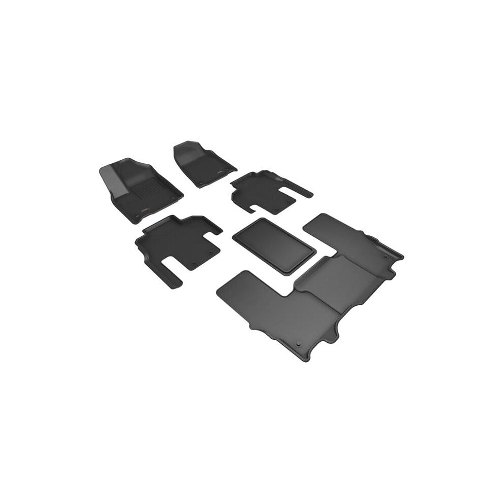 3D Maxpider L1jp03301509 Kagu 1St, 2Nd & 3Rd Row Floor Liner Set For 2022-2023 Jeep Wagoneer 7 Seat R1 R2 R3, Black 190204065193