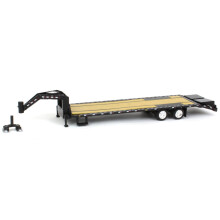 Greenlight 30390 Trailer de Gooseneck - preto com listras de conspicuidade vermelha e branca (exclusivo de hobby) 1:64 Diecast para adultos uniss