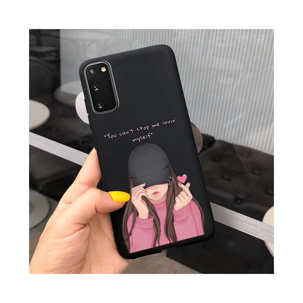 (, For Galaxy S20 Fe) Fashion Girl Flower Phone Case For Samsung S20 5G Brown 931288303043