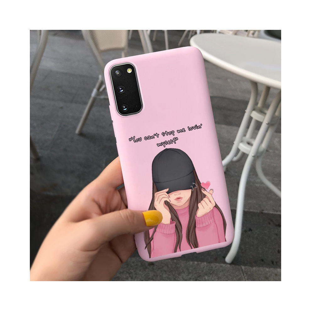 (, For Galaxy S20) Fashion Girl Flower Phone Case For Samsung S20 5G Blue 931288303098