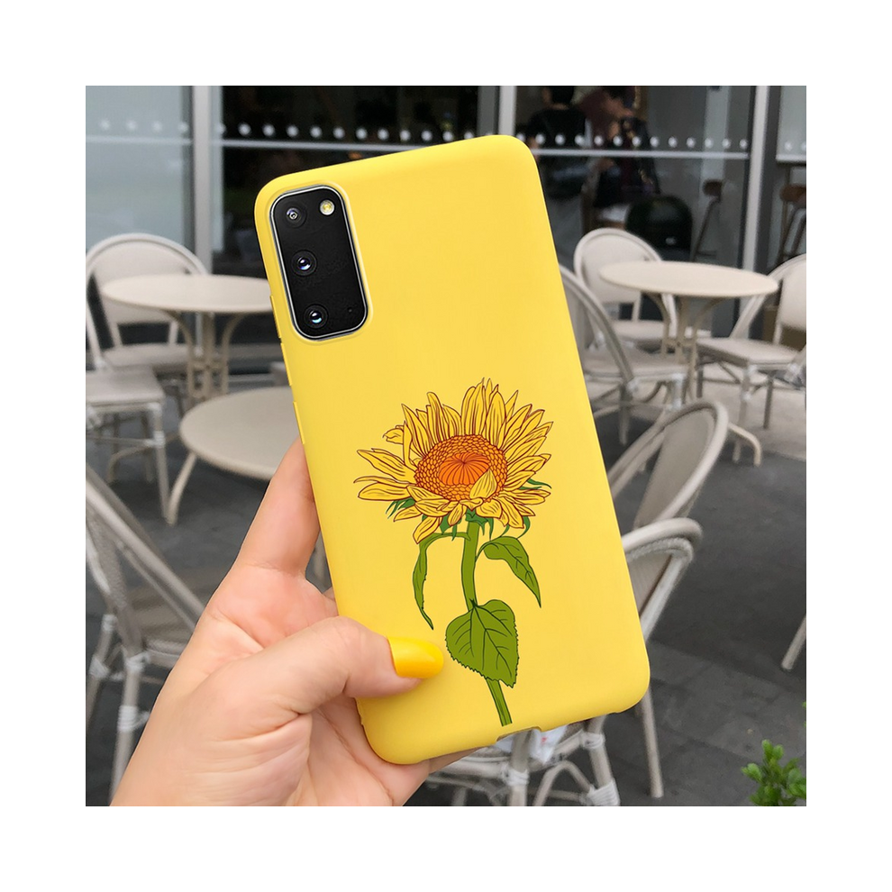 (, For Galaxy S20) Fashion Girl Flower Phone Case For Samsung S20 5G Orange 931288303357