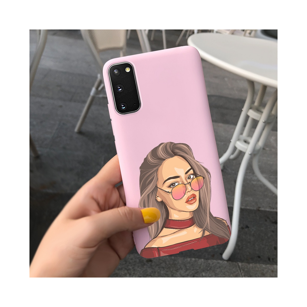 (Colorful, For Galaxy S20) Fashion Girl Flower Phone Case For Samsung S20 5G 931288304644