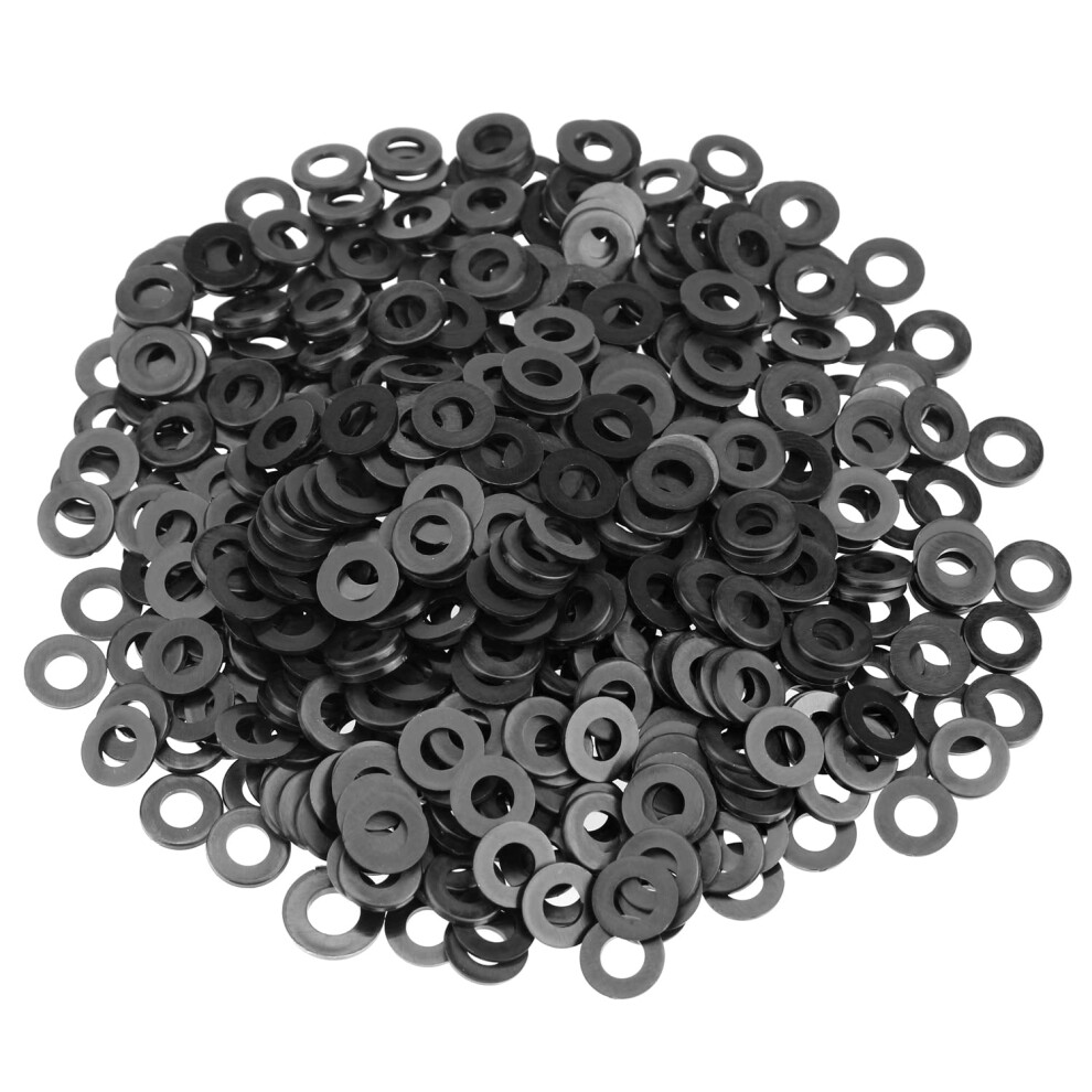 HELIFOUNER 200 Pieces M5 Black Nylon Flat Washers  Plastic Washers  Inner Diameter 5mm  Outer Diameter 10mm  Thickness 10mm-image-OPC-PFKX2JS-NEW
