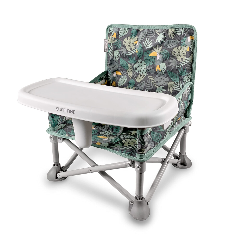 Summer Infant Pop N Sit Portable Booster DLX Jungle Botanical