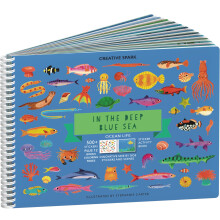 a The Deep Blue Sea matrick + kifestoknyvben (500+ ceni llat matrica gyerekeknek s 12 sznezo oldal) - Egyms melletti matrics tevkenysgkny