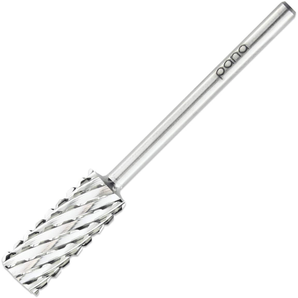 Pana Silver Flat Top Small Barrel 332 Shank Size - 3X Coarse Grit - Fast Remove Acrylic Or Hard Gel Nail Drill Bit For Manicure Pedicure Salon Profes