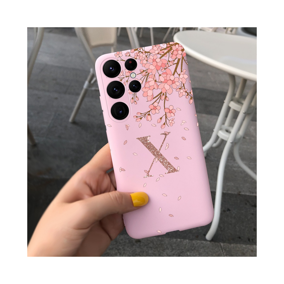 (Ginger, S23) Fashion 26 Initial Letter Case For Samsung Galaxy 931288335129