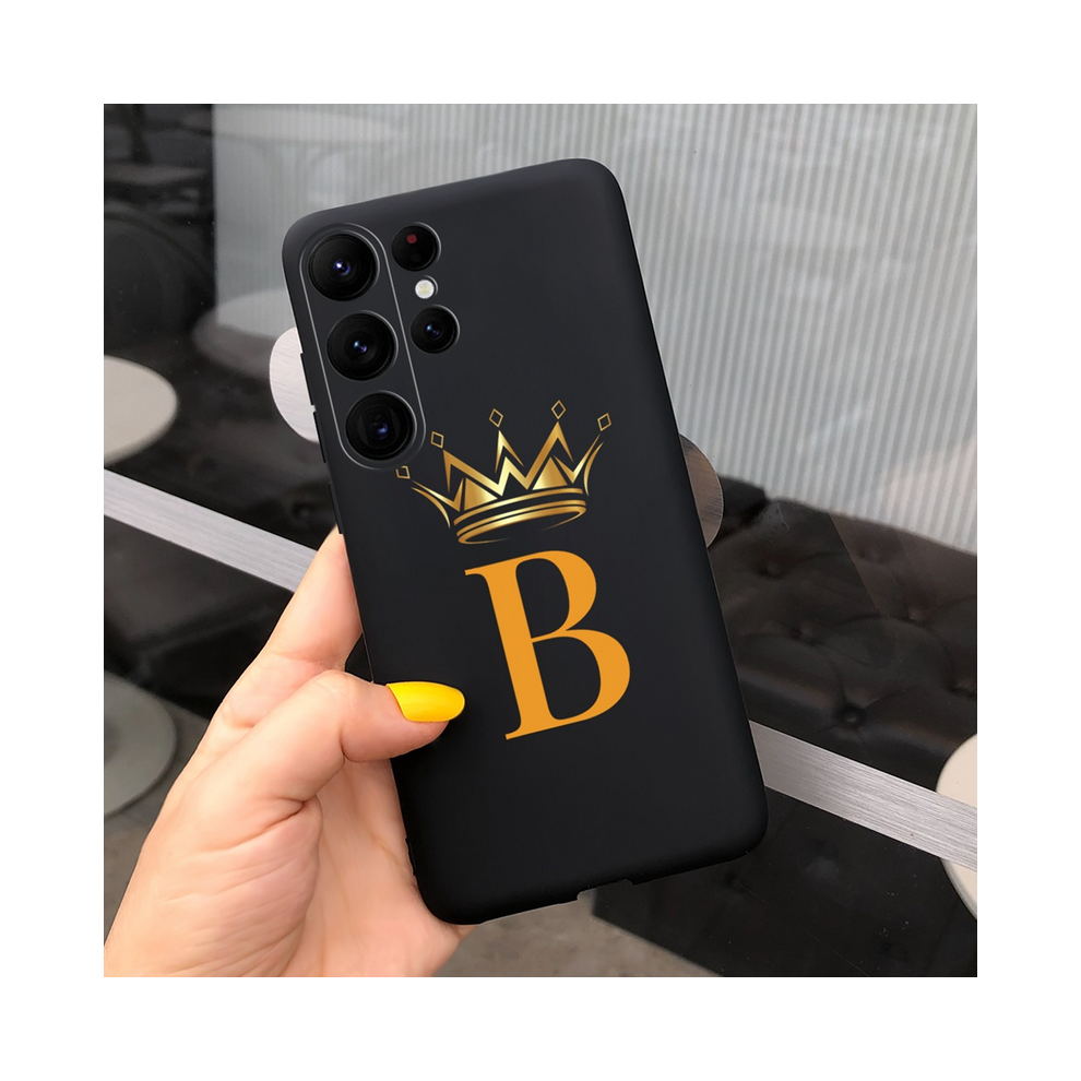 (, S23) Fashion 26 Initial Letter Case For Samsung Galaxy Black 931288335310
