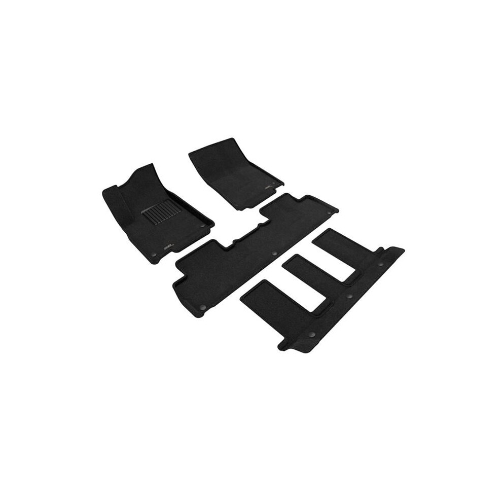 3D Maxpider L1ri00504709 Elegant R1, R2 & R3 Floor Liner Set For 2022-2024 Rivian R1s - Black 190204067258