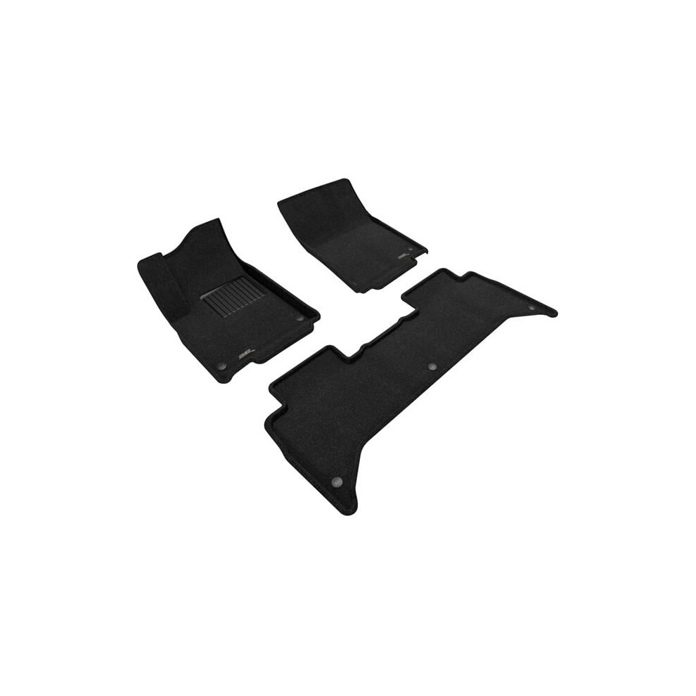 3D Maxpider L1ri00404709 Elegant R1 & R2 Floor Liner Set For 2022-2024 Rivian R1t, Black 190204067340