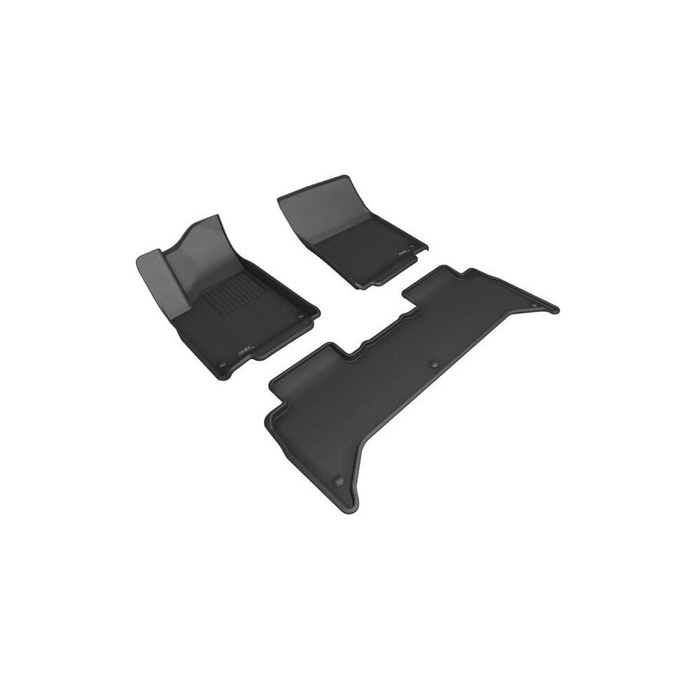 3D Maxpider L1ri00401509 Kagu 1St & 2Nd Row Floor Liner Set For 2024 Rivian R1t, Black 190204067067