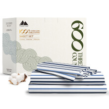 Mayfair Linen 100% Egyptian Cotton Printed Bed Sheets - 600 Thread Count 4 PC King Sheet Set Hotel Luxury Sateen Bedsheets 16 Deep Pocket Soft Cooli