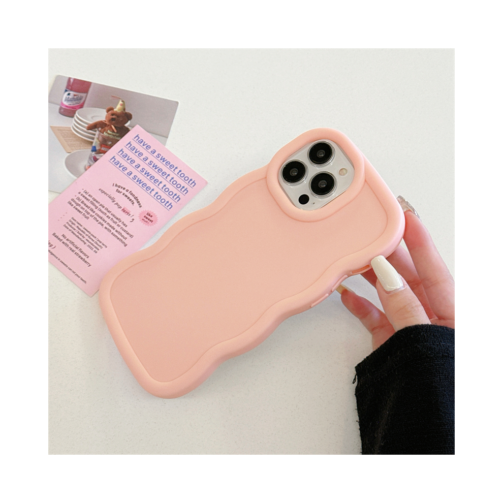 (, Galaxy A32 4G) Wave Side Liquid Silicone Phone Case For Samsung G Pink 931288355318