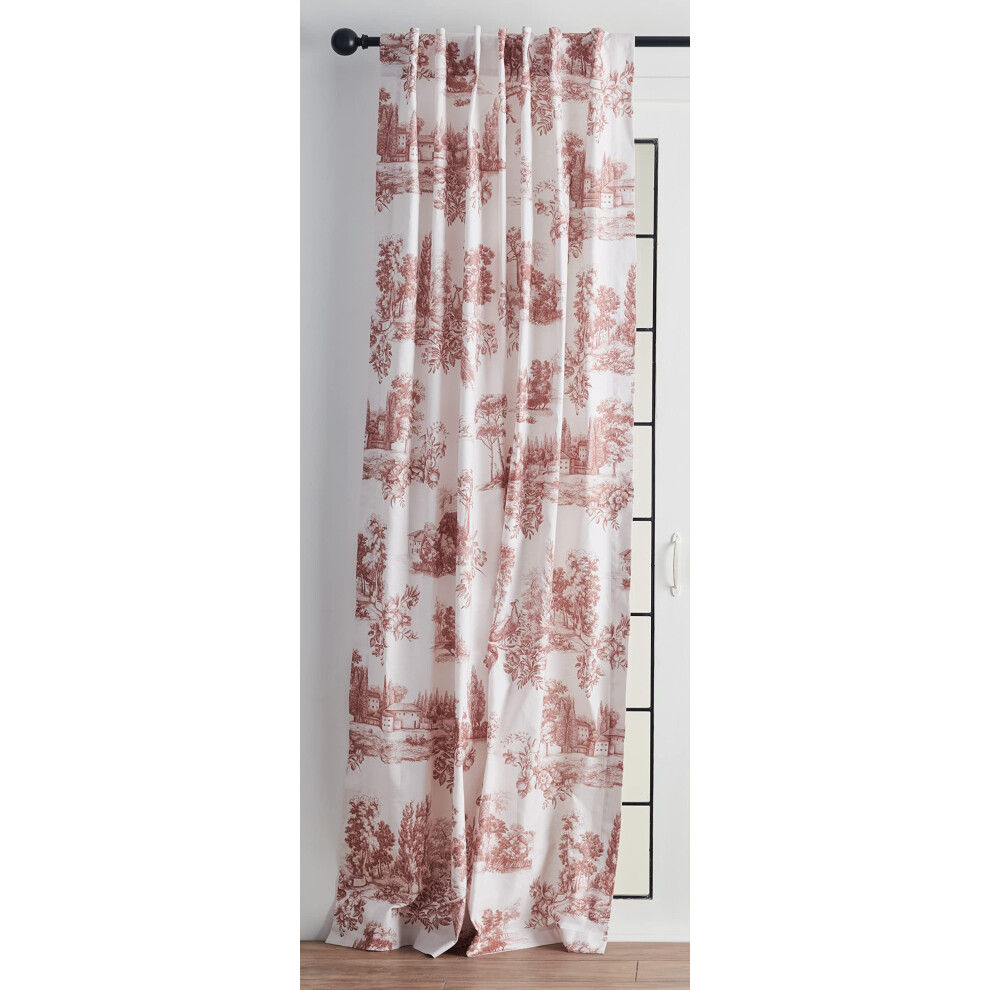 Rideau Maison d'Hermine 100 % coton 127 x 315 cm, 1 panneau, facile     suspendre avec un passe-tringle et une boucle pour cuisine, bureau, salon e