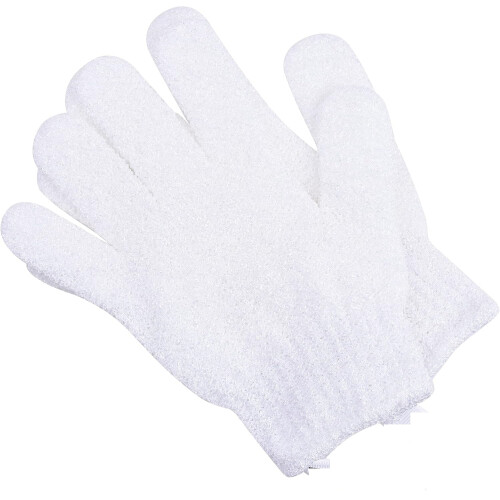 Exfoliating Shower Gloves White