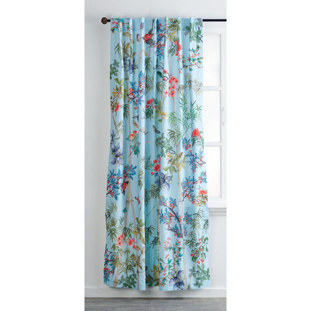 Rideau Maison d'Hermine 100 % coton 127 x 213 cm, 1 panneau, facile     installer avec passe-tringle et boucle, pour cuisine, chambres et bureaux,
