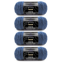 Arteza Acrylic Yarn for crocheting 4 x 200-g Skeins of Worsted Yarn for Knitting Ripped Jeans A505 Machine Washable Knitting crochet Supplies - U