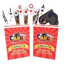 All7s Canasta Cards 2-pack med pongvrden Jumbo Index spelkort fr familjens spelkvllskortspel fr vuxna och barn
