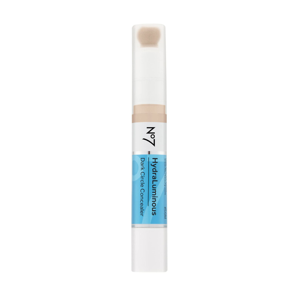 No7 Hydraluminous Concealer - Shade 5 - Full-Coverage Under Eye Concealer for Dark Circles with Caffeine & Ceramides - Hydrating & Brightening Conceal